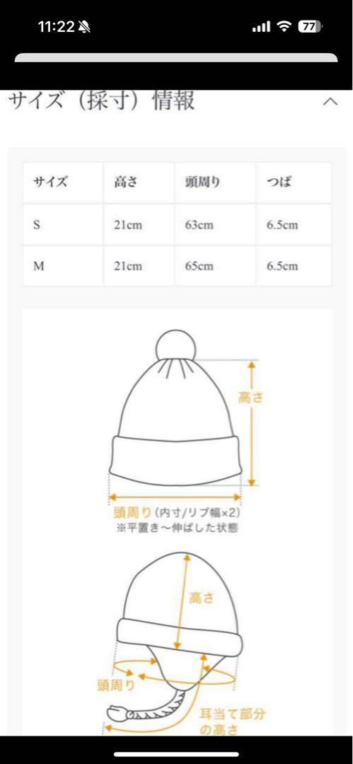 BASICKS ベイシックス BEAR BEANIE ベアビーニー　M