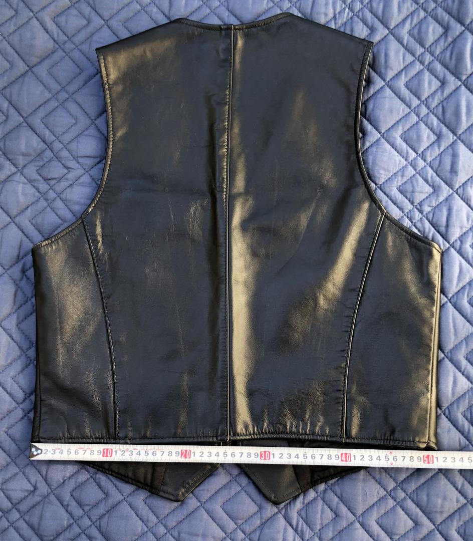 Schott ショット　レザーベスト　ブラック　Lサイズ