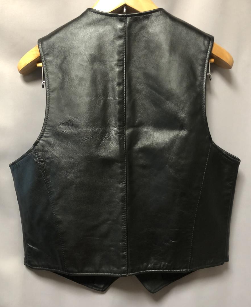 Schott ショット　レザーベスト　ブラック　Lサイズ