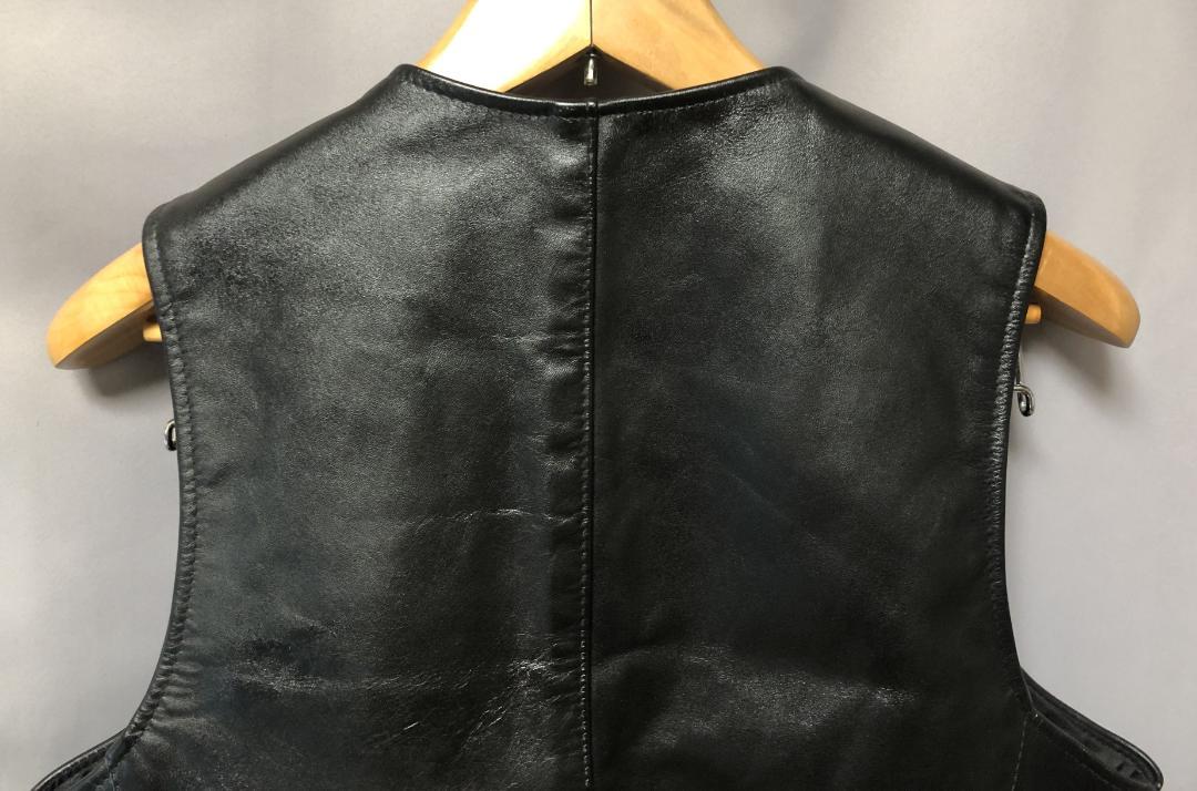 Schott ショット　レザーベスト　ブラック　Lサイズ