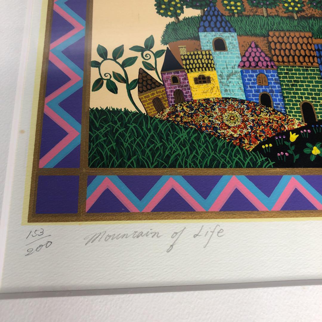 売れ筋がひ！ 小澤摩純 Mountain of Life アクリル画 リトグラフ 絵画