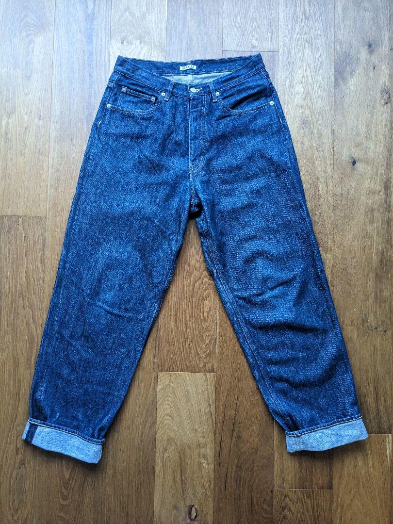 AURALEE HARD TWIST DENIM WIDE PANTS 32