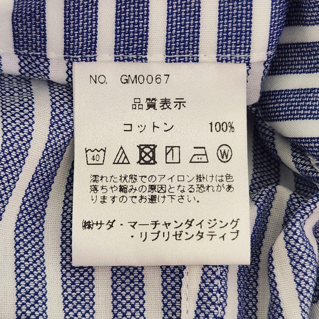 ✨未使用級✨メーカーズシャツ鎌倉❣️サマージャケット　L　青　ストライプ　薄手