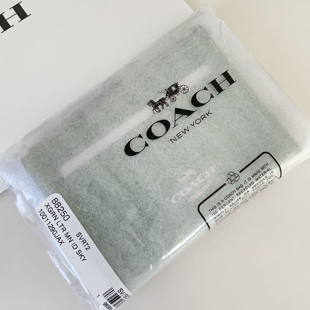 COACH コーチ　コインケース 小銭入れ財布　ソフトグリーン　緑色