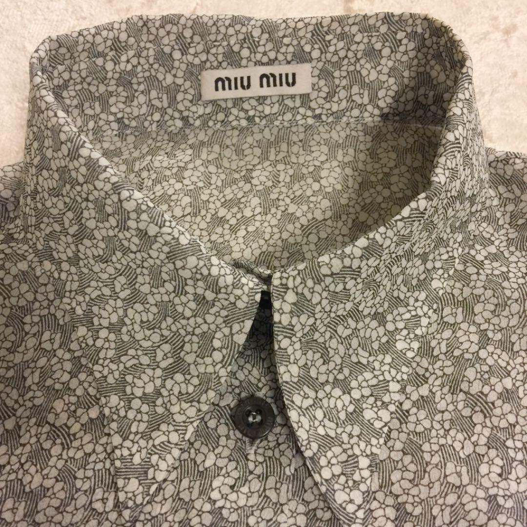 得価セール MIU ブラウス 未使用品 Cqh6E-m76521416624 MIU シルクシャツ 定番人気安い