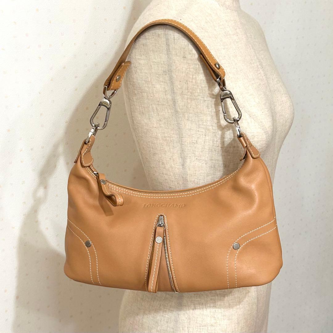 LONGCHAMP ロンシャン ワンショルダーバッグ 本革 拡張デザイン LONGCHAMP ロンシャン ワンショルダーバッグ 本革 拡張デザイン