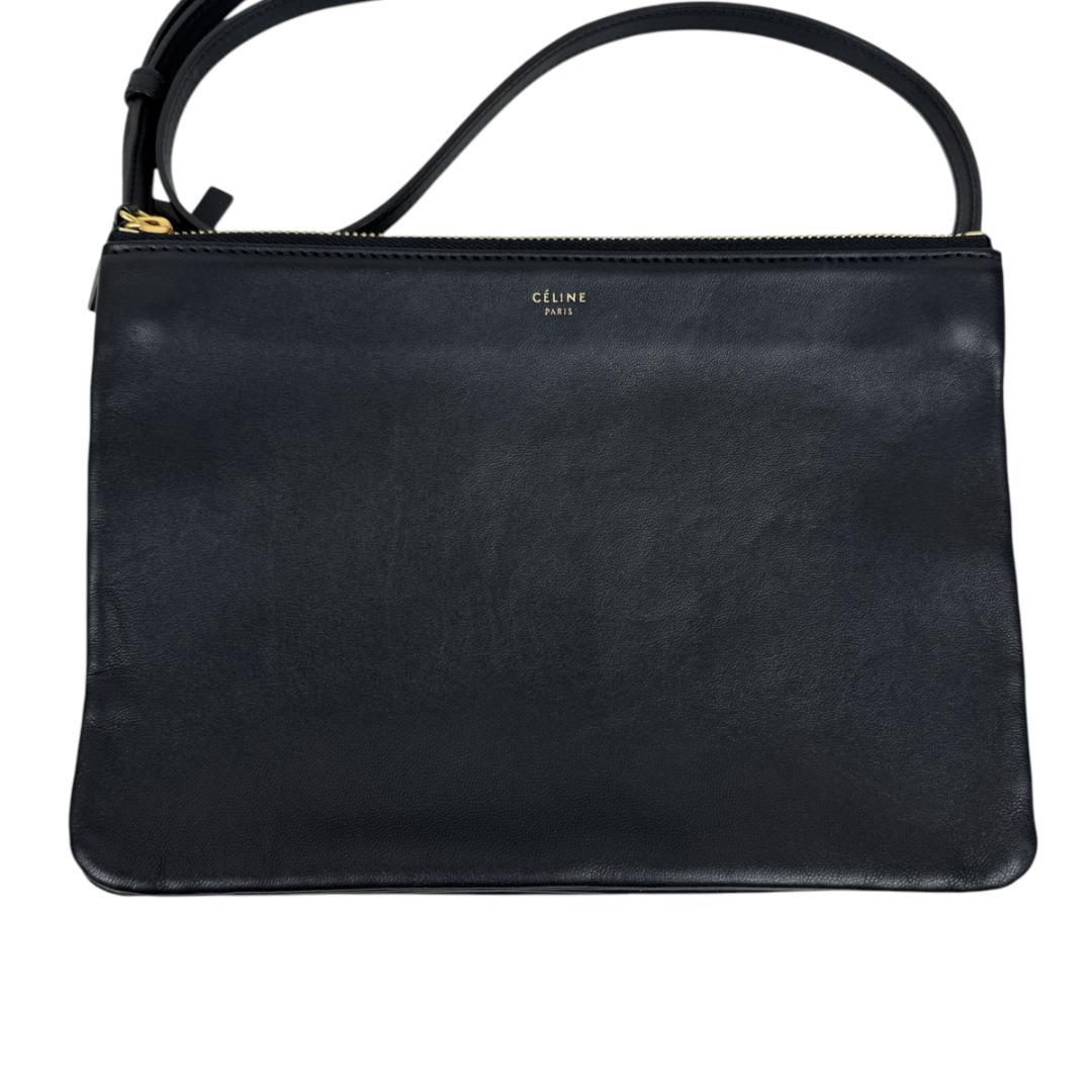 【メーカー直送】 CELINE フィービー期 旧ロゴ ラージ トリオ ショルダーバッグ バッグ