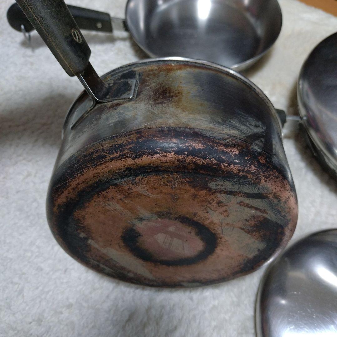 ヴィンテージRevere Ware SS 銅製ボトム フライパン　スキレット3点