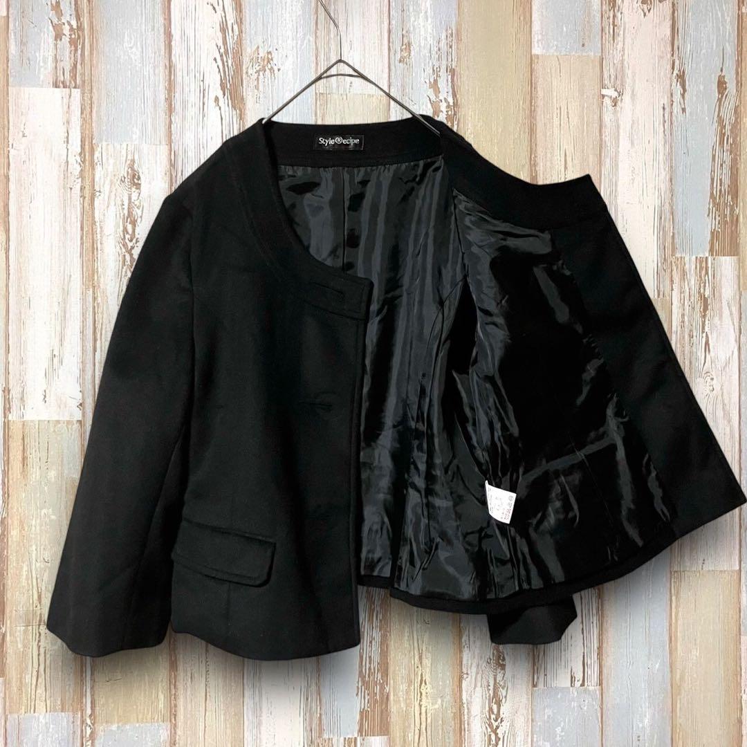 DAKS ノーカラージャケット 38 ブラック 6qc7JpJrML94.jpg?width=768
