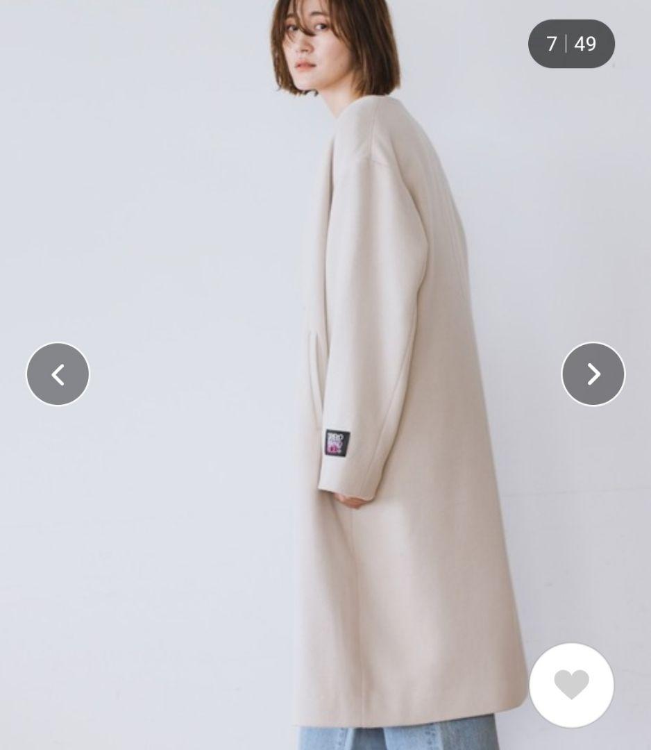 apart by lowrys casheep Vネックノーカラーコート