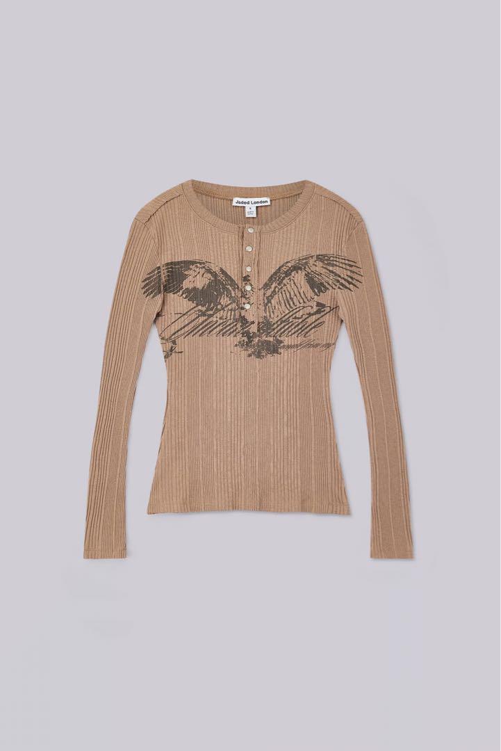 ★JADED LONDON UK★ Wingspan Henley Top 14-8-24-MW29147_59b63ee2-5f2d-