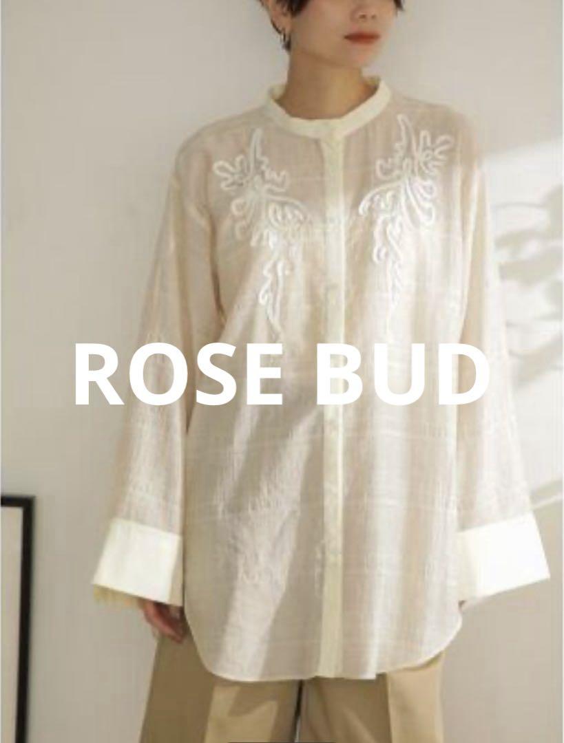 美品☆ ROSE BUD 刺繍ブラウス