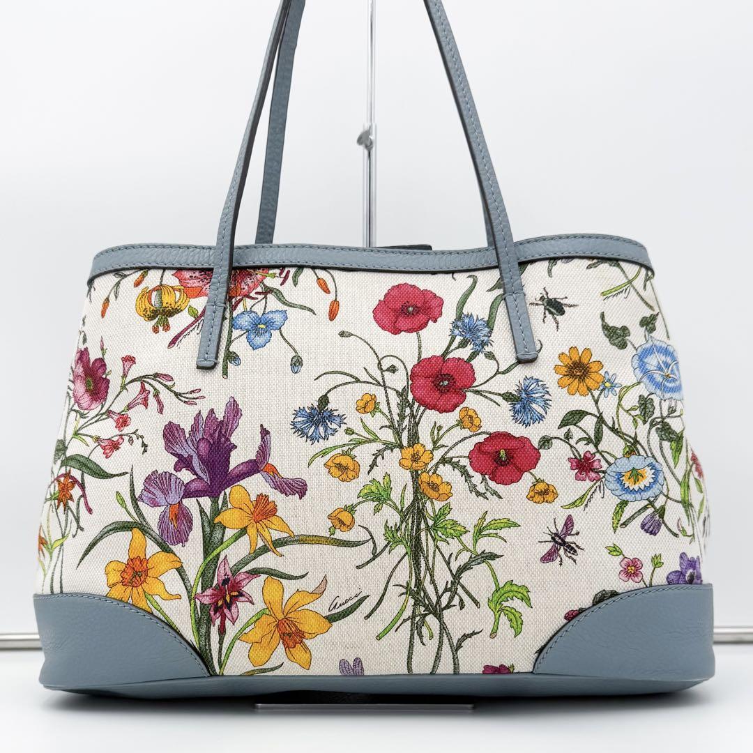 希少 GUCCI 50周年記念 限定モデル フローラ柄トートバッグ 花柄