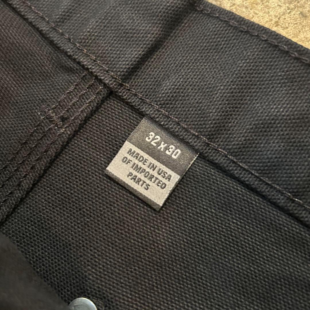 新品 カーハート B136 ウォッシュド ダック ダブルニー パンツ黒 W32