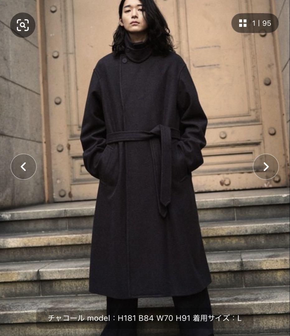 ジャケット・アウター wym SMOOTH HERRINGBONE MAXI OVER COAT