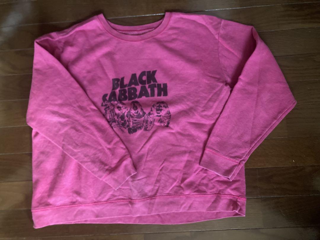 短丈 Black Sabbath ブラックサバス スウェット　ピンク