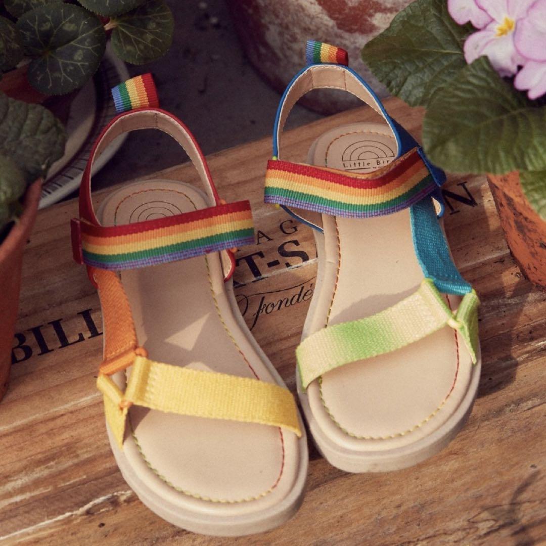 新品♡レインボーサンダル17.5