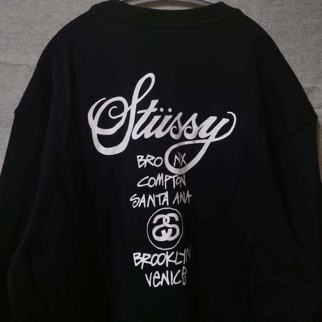ステューシー STUSSY  ワールドツアー  スウェット ブラック 長袖 XL