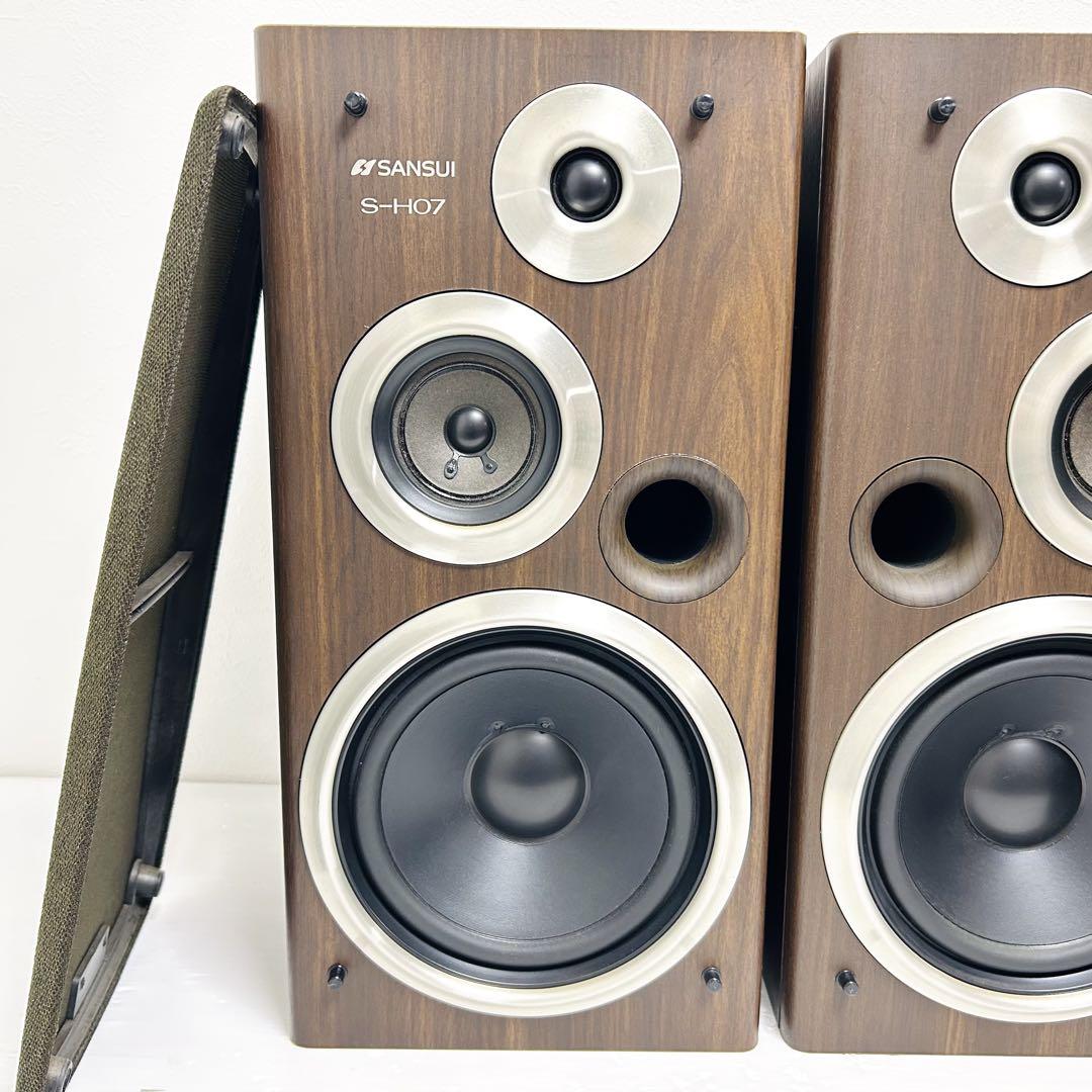 希少動作品 SANSUI スピーカーシステム ペア S-H07 サンスイ