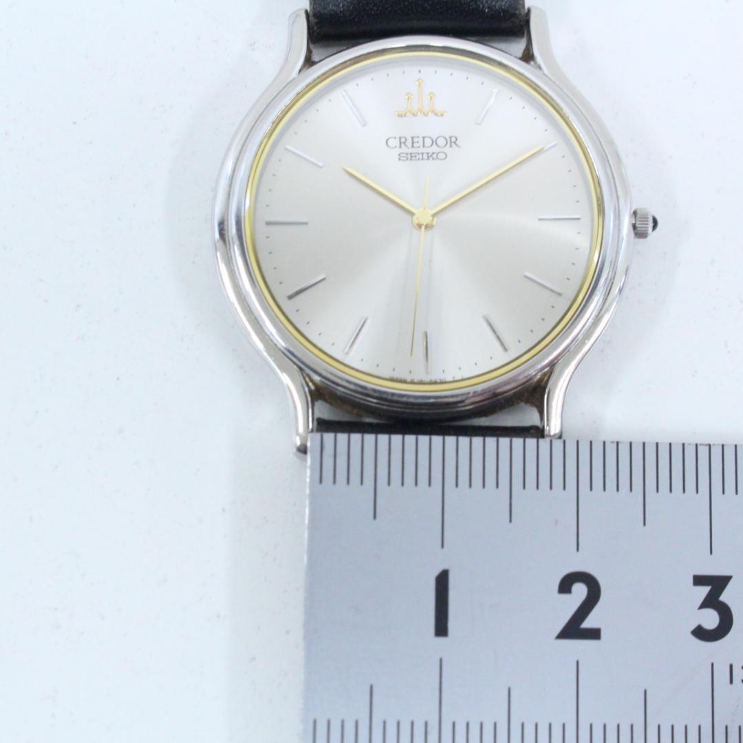 ◇稼働品 セイコー クレドール 8J81-6A30 メンズ レザー