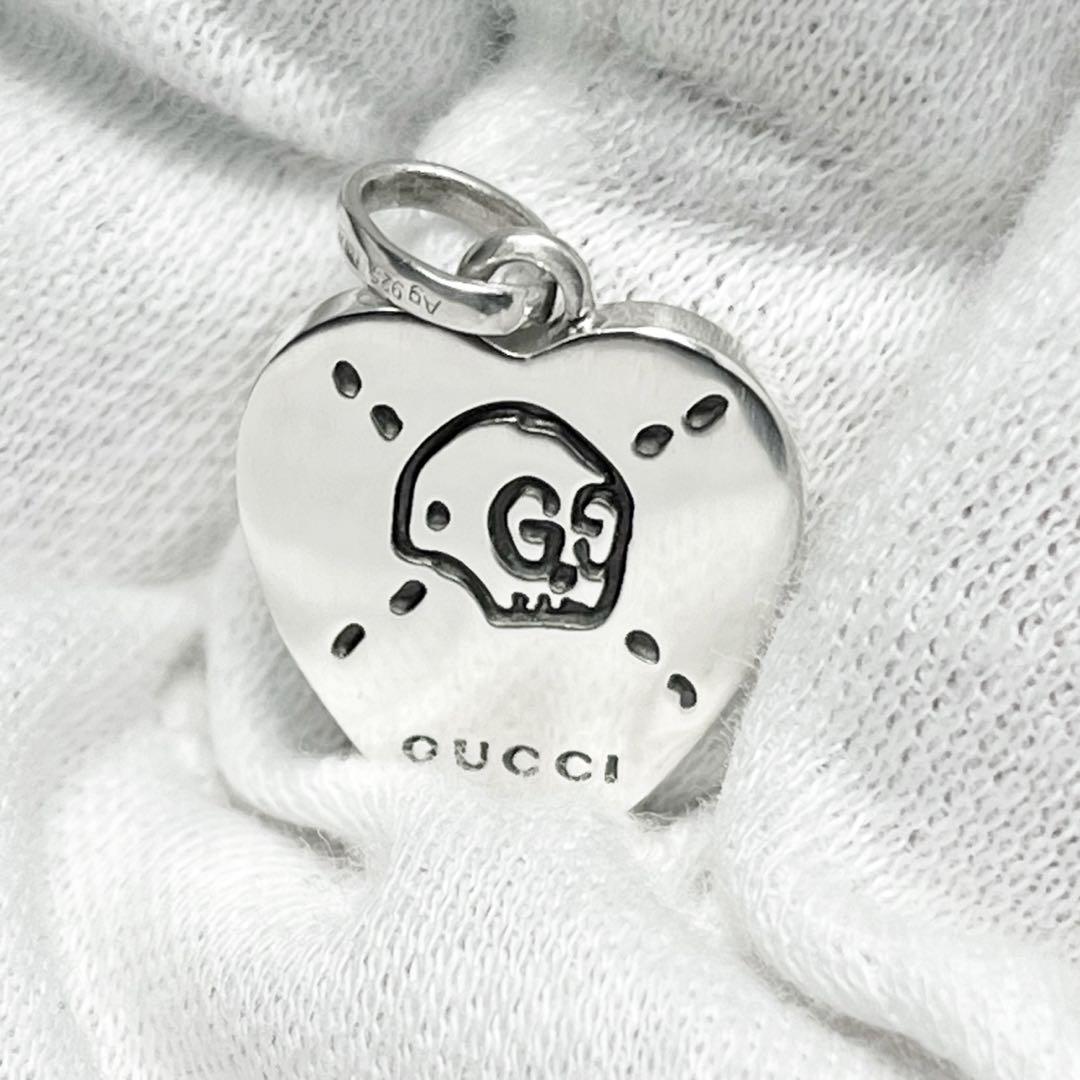 美品‼️GUCCI ゴーストハートプレートペンダント