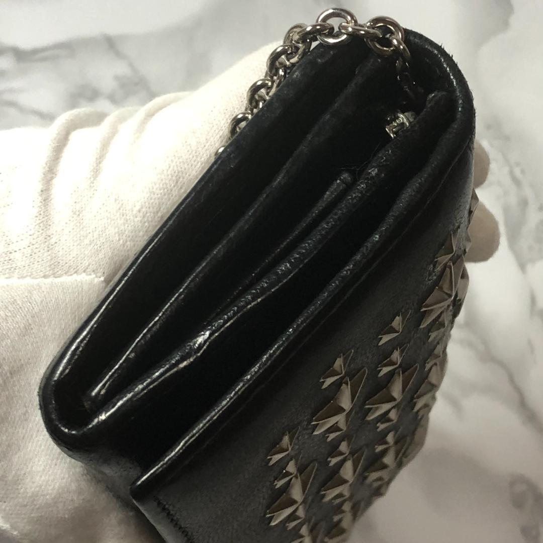 激安人気新品 CHOO スタッズ 黒チェ-ンウォレット田中みな実愛用 ...