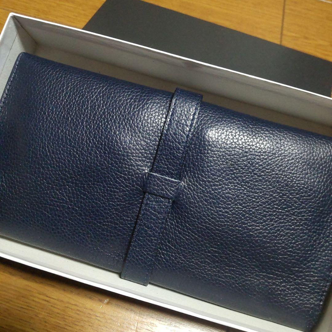 お値下 非売品 高級牛革 ネイビー レザー 三つ折りアクセサリーケース 非売品 高級牛革 ネイビー レザー 三つ折りアクセサリーケース