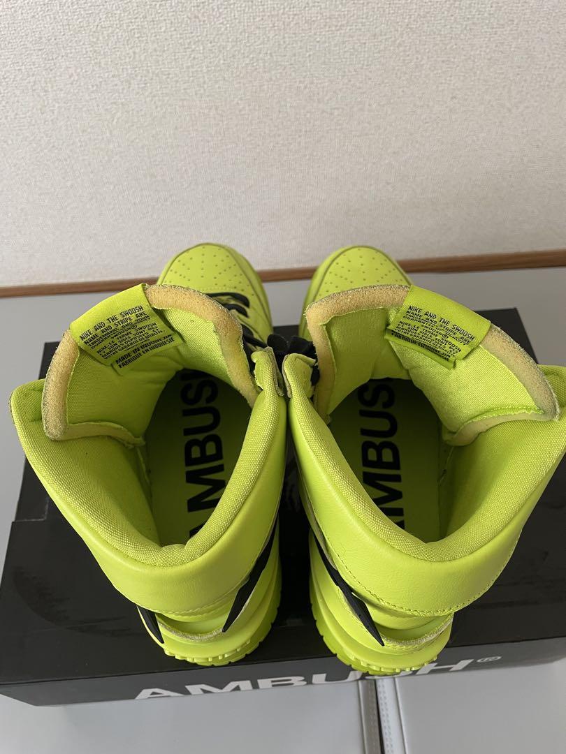 NIKE AMBUSH DUNK HIGH ネオンイエロー 28.5