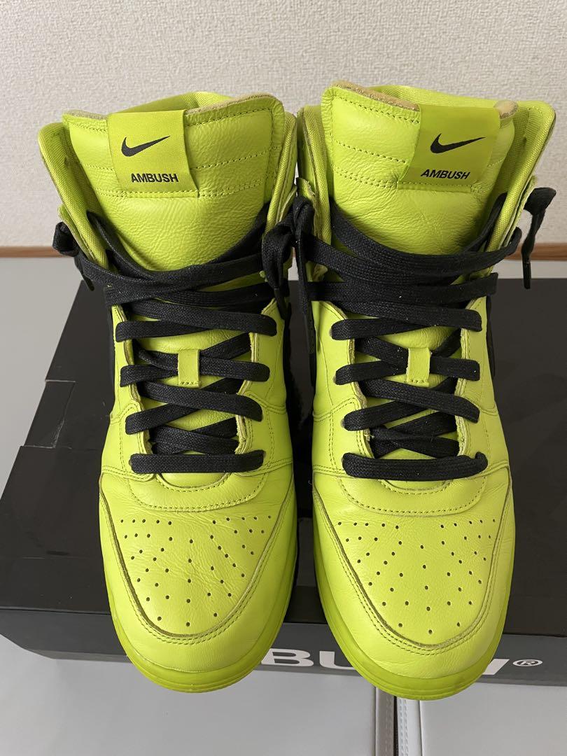 NIKE AMBUSH DUNK HIGH ネオンイエロー 28.5