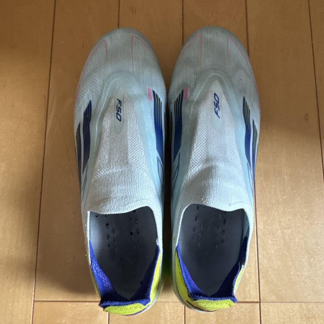 F50 サッカーシューズ ホワイト/ブルー　26.5