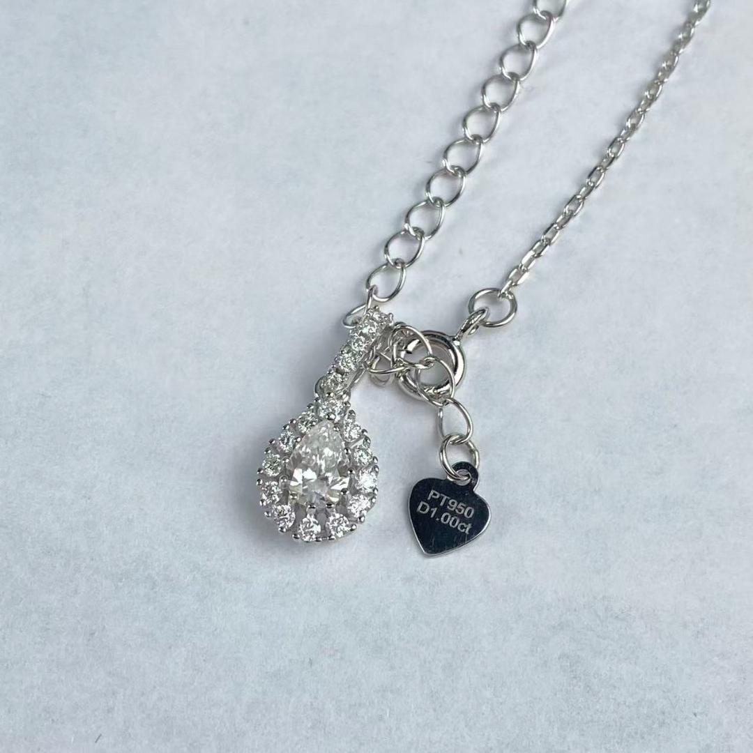 ★稀少品★PT950 ダイヤモンドネックレス 1ct 楽天市場】pt950 中石 1カラット ダイヤモンド 取り巻き