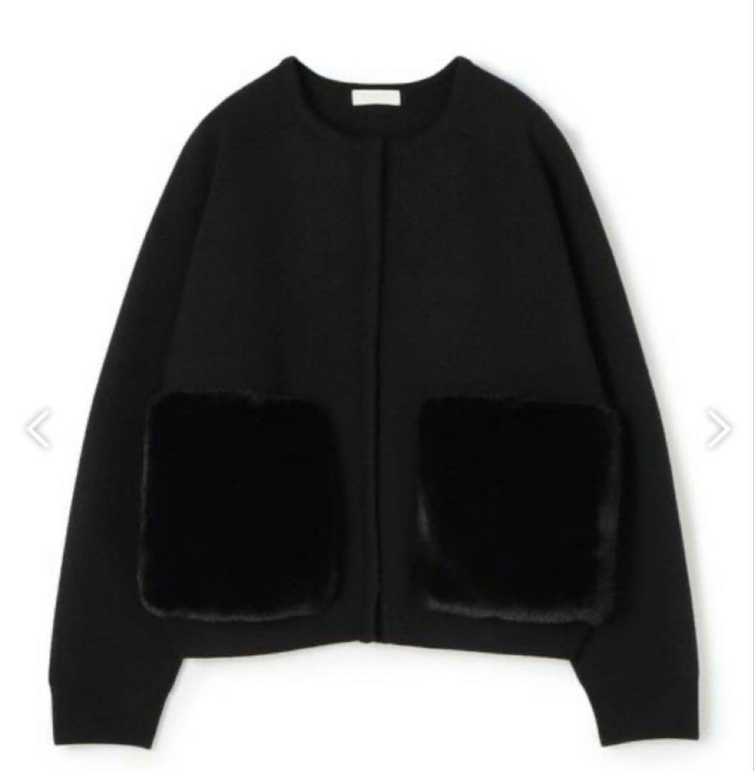 ファーポケットカーディガンS・TOMORROWLAND