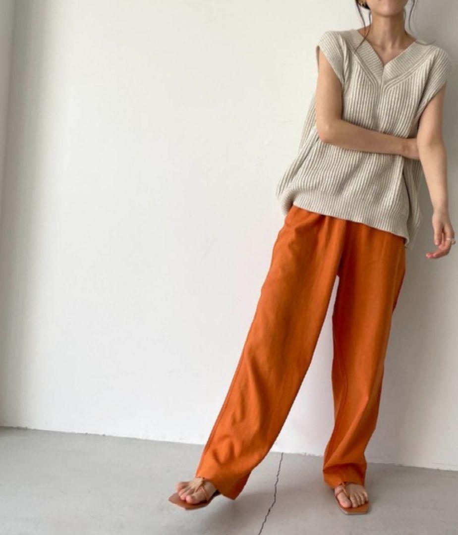キャナルジーンCANALJEANviajリネンイージーパンツ