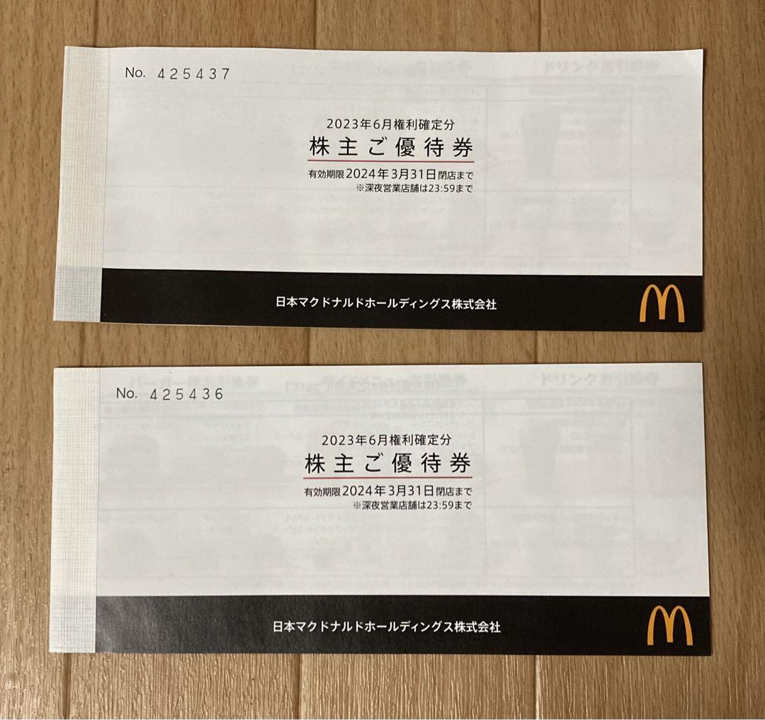 マクドナルド　株主優待券　2冊