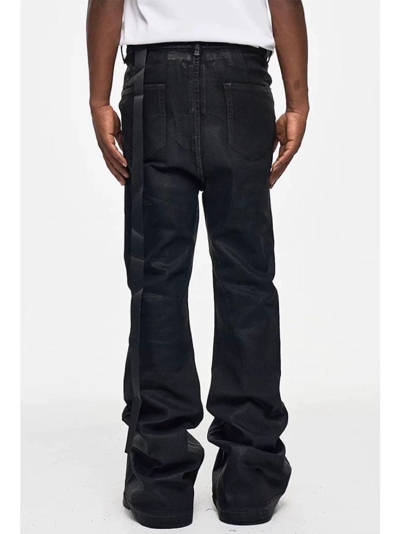CWHAT 24f/w Waxed flare jeans