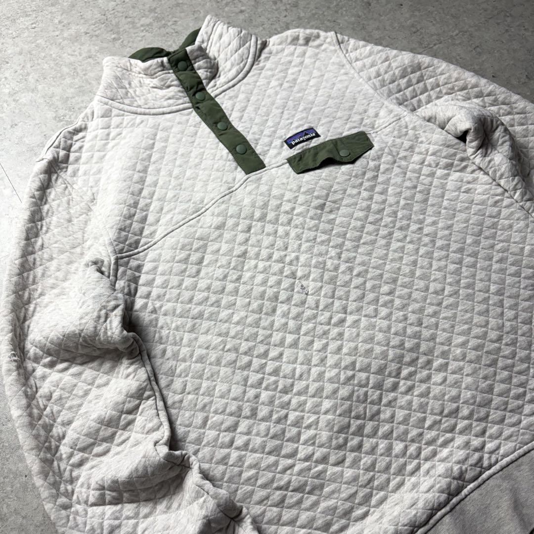 patagonia オーガニックコットンスナップT ダイヤモンドキルト　L