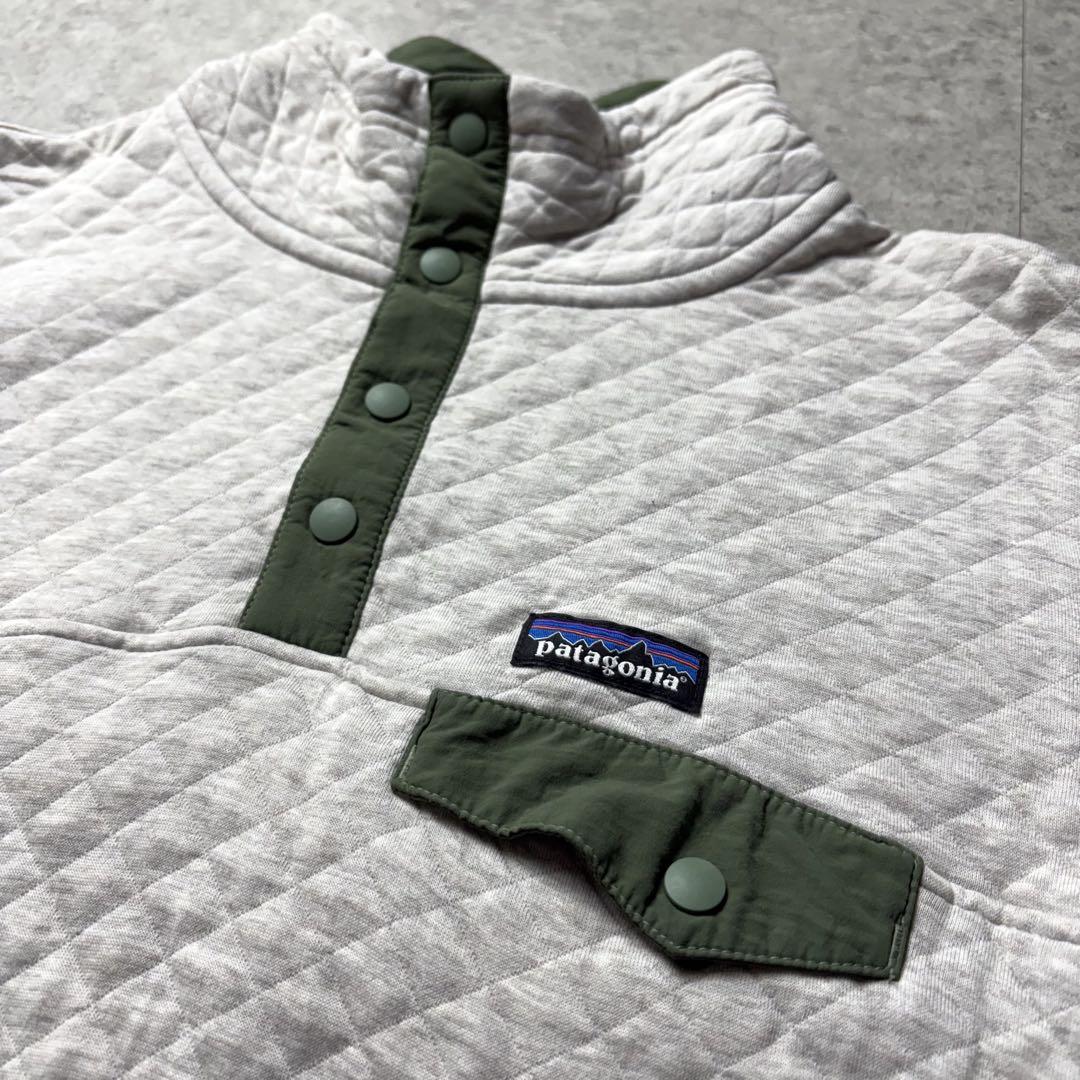 patagonia オーガニックコットンスナップT ダイヤモンドキルト　L