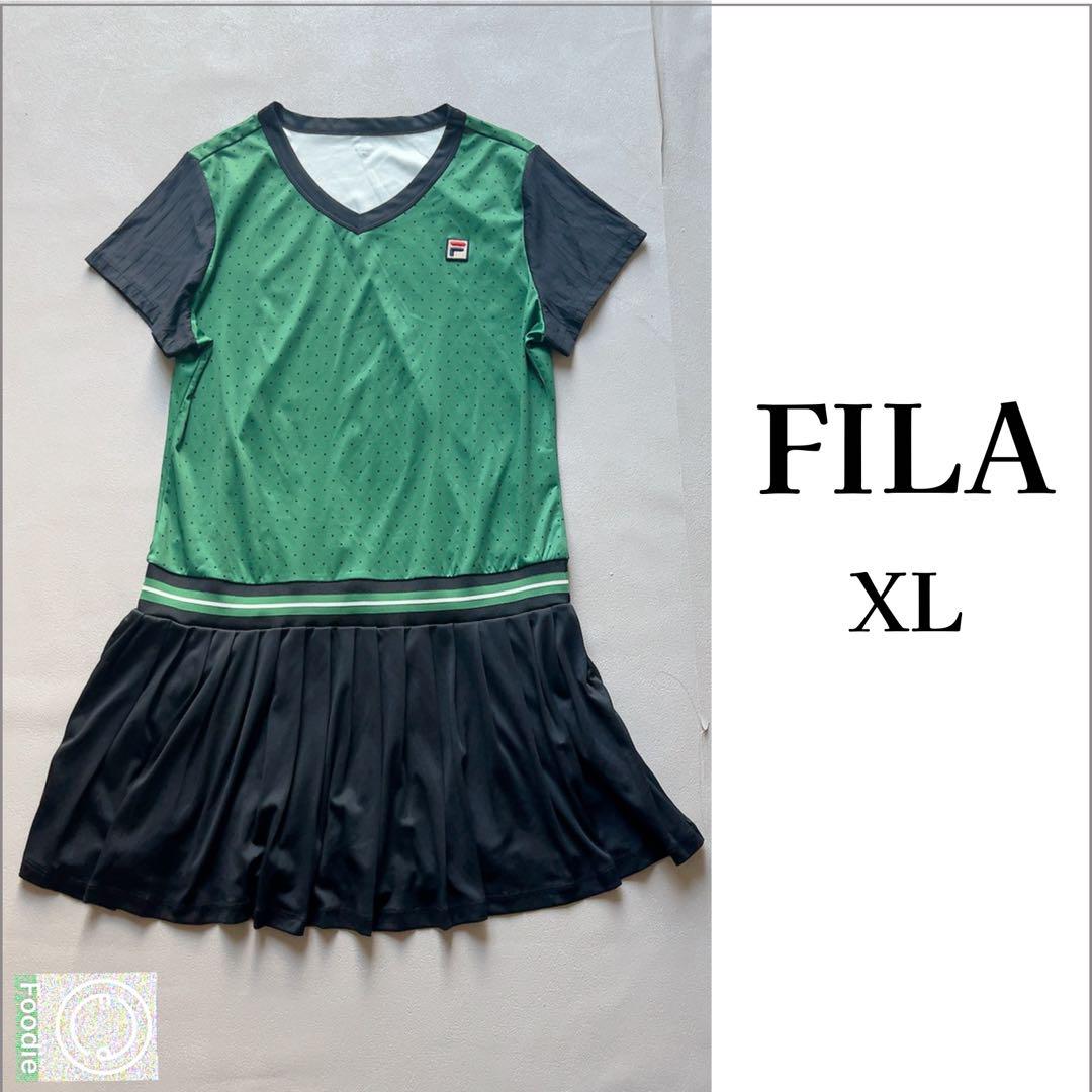 FILA テニス&バドミントンワンピース(レディース)VL2717-25 美品 ほぼ未使用 FILA テニス バドミントン ワンピースVL2717-25