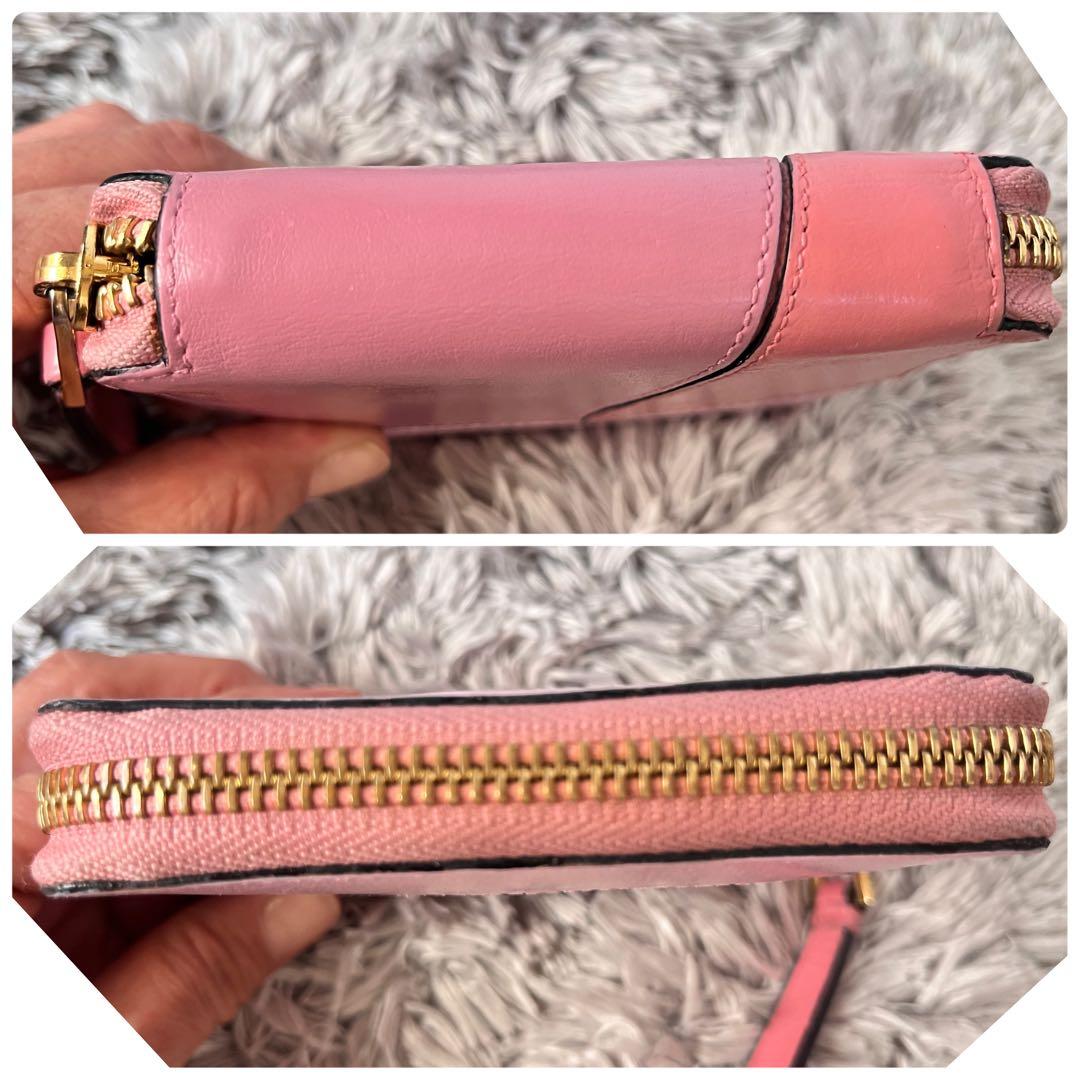 良品✨ロエベ パズル ラウンドジップ バイカラー ピンクライン レディース財布 良品✨ロエベ パズル ラウンドジップ バイカラー ピンクライン レディース財布