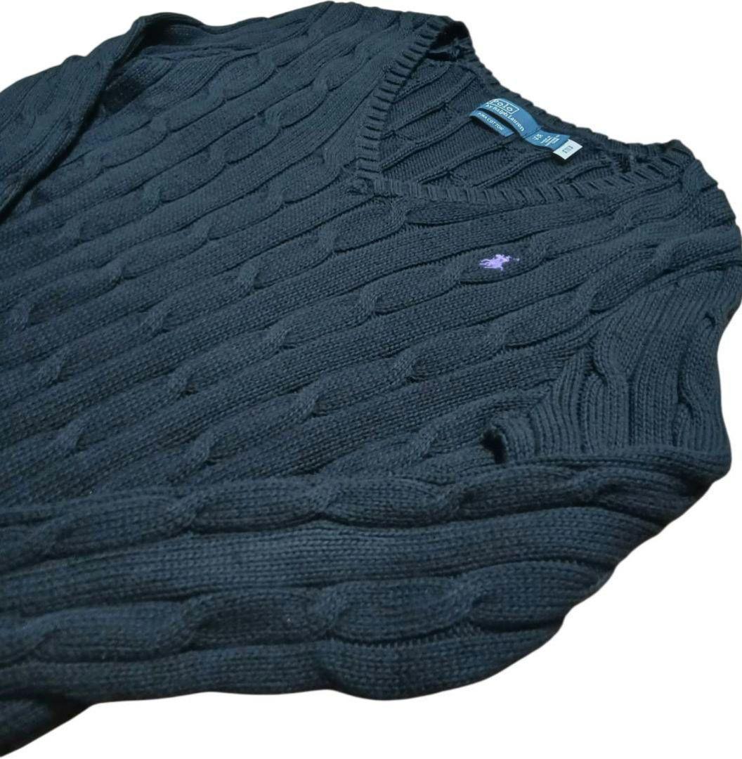 【極美品】ラルフローレン大人気Vネックケーブルニットセーター現行品 【極美品】ラルフローレン大人気Vネックケーブルニットセーター現行品