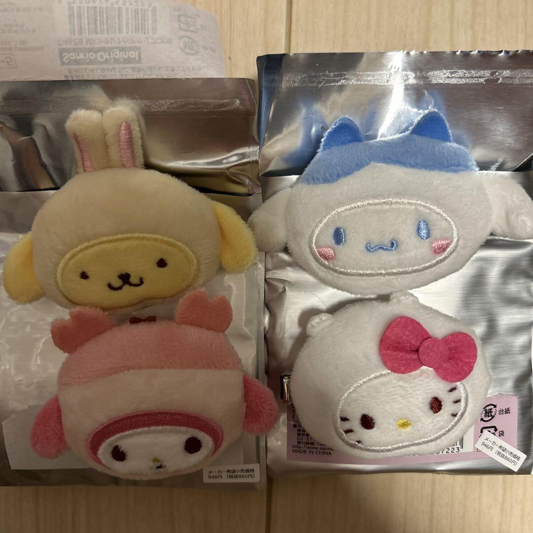 ちいかわ×サンリオ シークレットヘアクリップ ちいかわ 4点セット
