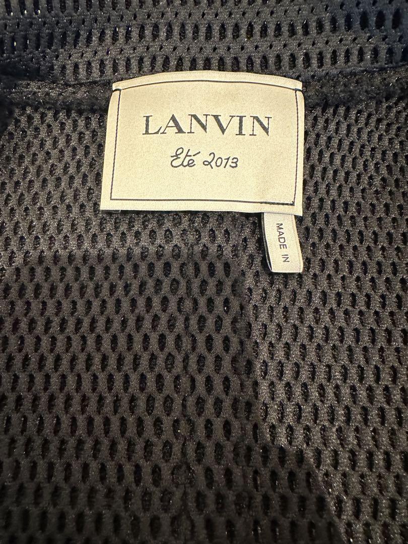 LANVIN 黒 メッシュ テーラードジャケット