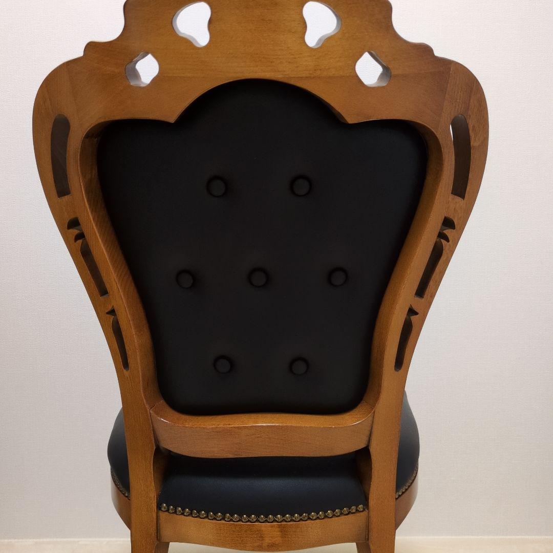 専用です。イタリア ダイニングチェア 革張り 猫脚 ブラック（一脚）