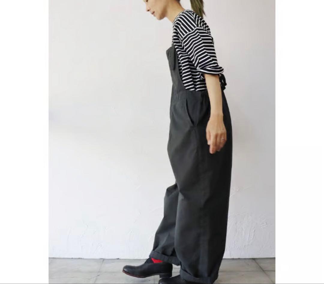 Brocante ブロカント　20sミニヘリンボンバンドルサロペット　グレー Brocante ブロカント 20sミニヘリンボンバンドルサロペット グレー