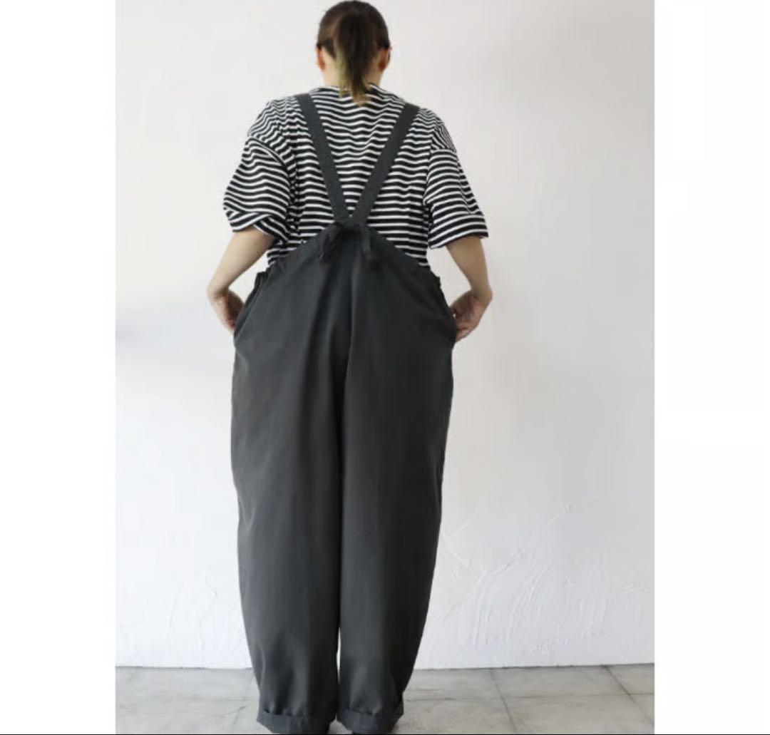 Brocante ブロカント　20sミニヘリンボンバンドルサロペット　グレー Brocante ブロカント 20sミニヘリンボンバンドルサロペット グレー