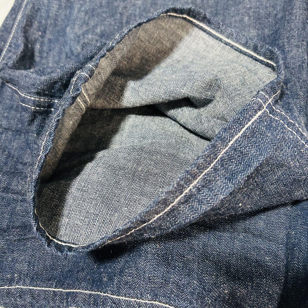 C.woker】メンズ ダークデニム オーバーオール つなぎ 大きいサイズ