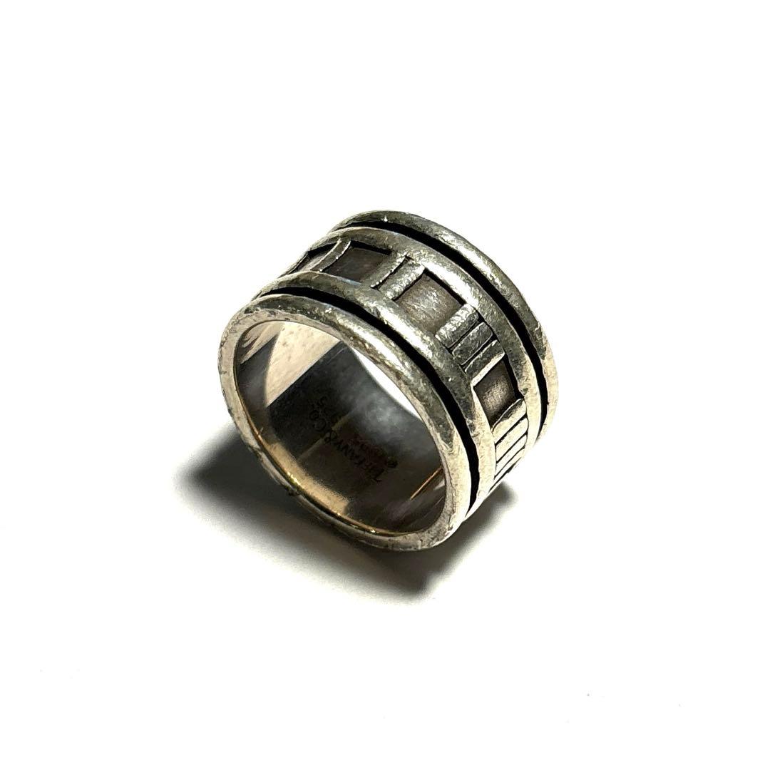 【大勢揃い!】 Tiffany-Co. ティファニー アトラス ワイド リング 約14号 925TIFFANY 競争力のある