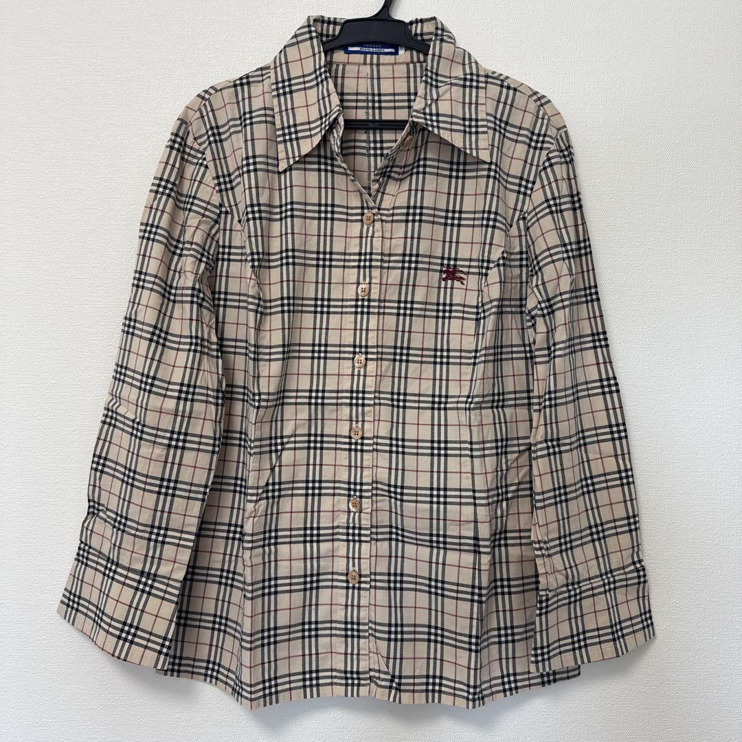 Burberry チェック柄 長袖シャツ - メルカリ