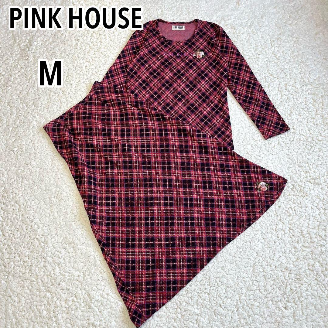 ピンクハウス PINK HOUSE スカート セットアップ 花 チェック MM PINK HOUSE