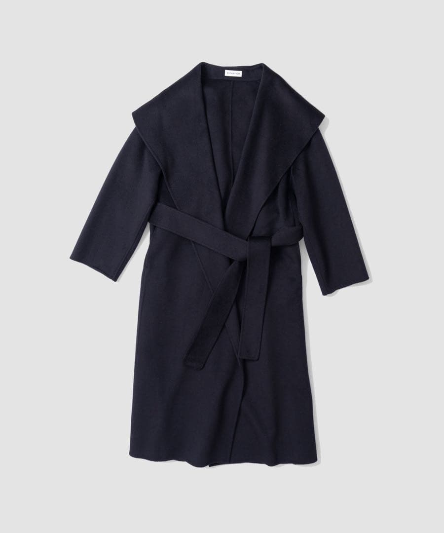 ESTNATION エストネーション ウールカシミヤリバーガウンコート ネイビー
